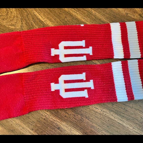 Indiana Hoosier red and grey long socks - Picture 4 of 4